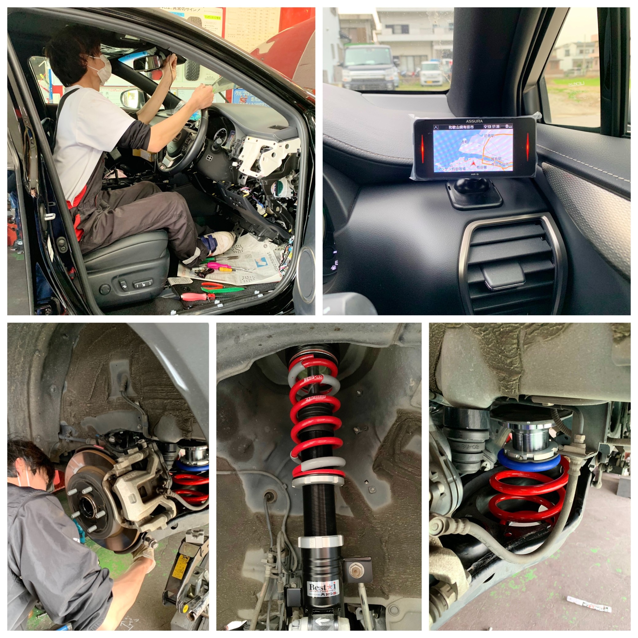 レクサスnxに車高調 純正ドアバイザー レーダー取り付け スタッフ日記 ミスタータイヤマン まんが 大阪府 和歌山県のタイヤ カー用品ショップ ブリヂストンのタイヤ専門店