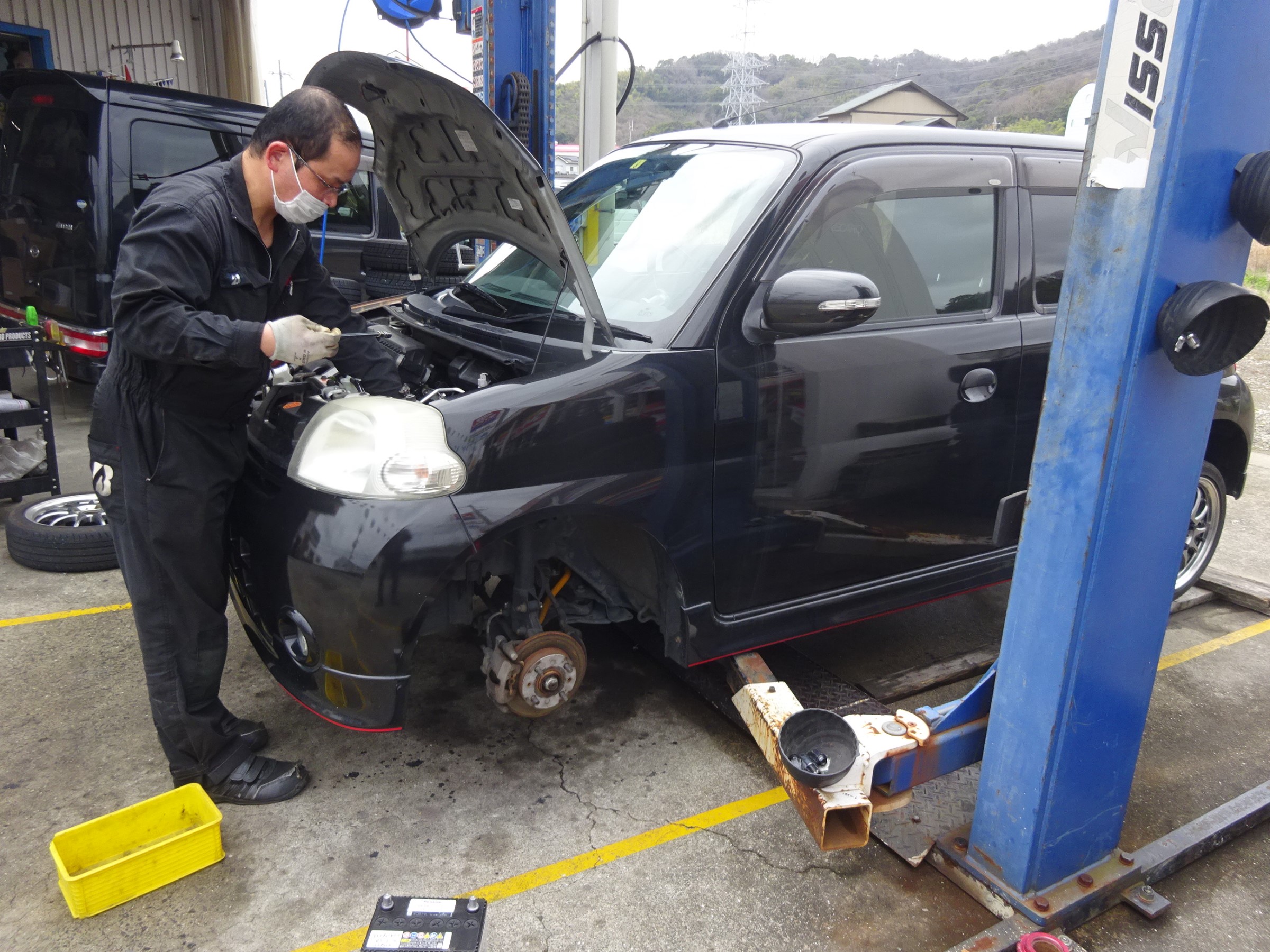 エッセカスタムのmtオーバーホール E52エルグランド Ja11ジムニー車検整備 ノアのタイヤ交換 タントアイドリングストップ効かない ダイハツ エッセ メンテナンス商品 オイル関連 ミッション デフオイル交換 スタッフ日記 ミスタータイヤマン M Tech