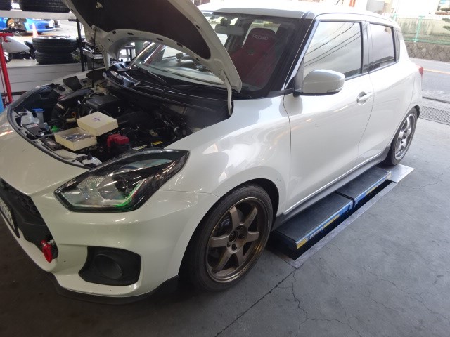 ZC33SスイフトスポーツのO2センサー交換・STI R205 GRBにアルミ