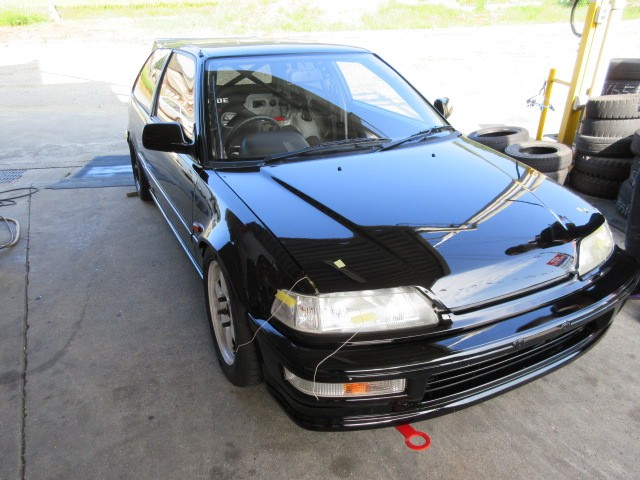 EF9シビック改にカーボンボンネット・コンテ/N-BOXのタイヤ交換
