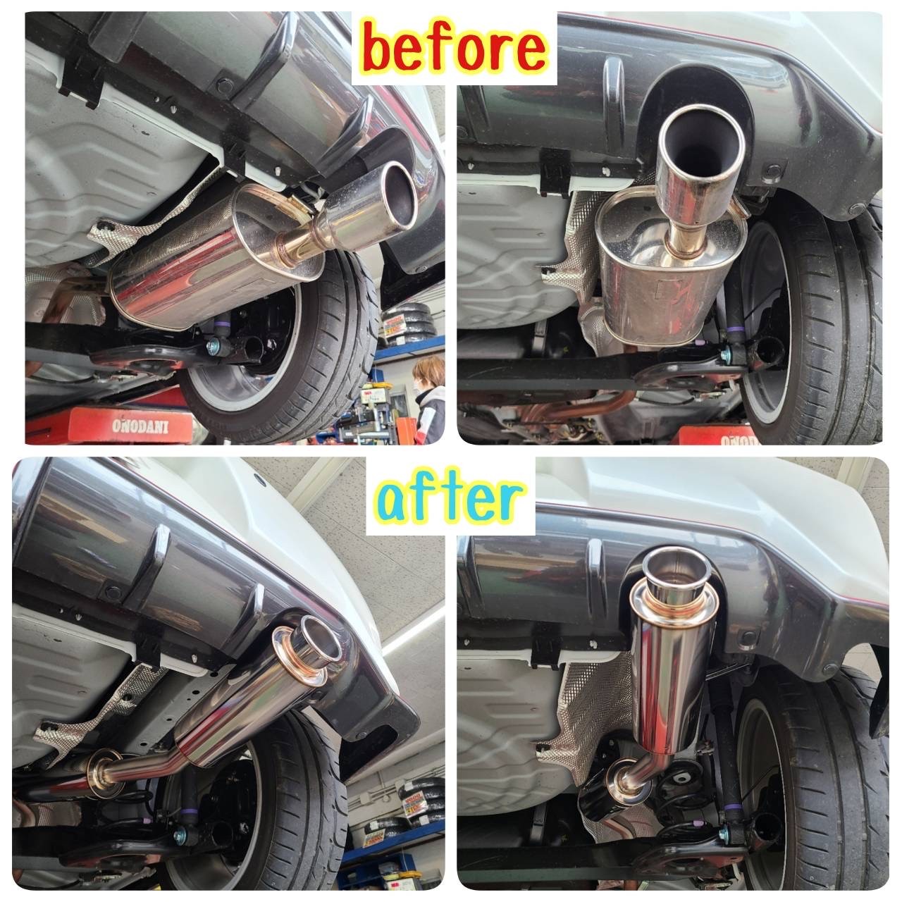 マーチ（ニスモ）にマフラー、エアクリ、LED類取り付けました！(^_