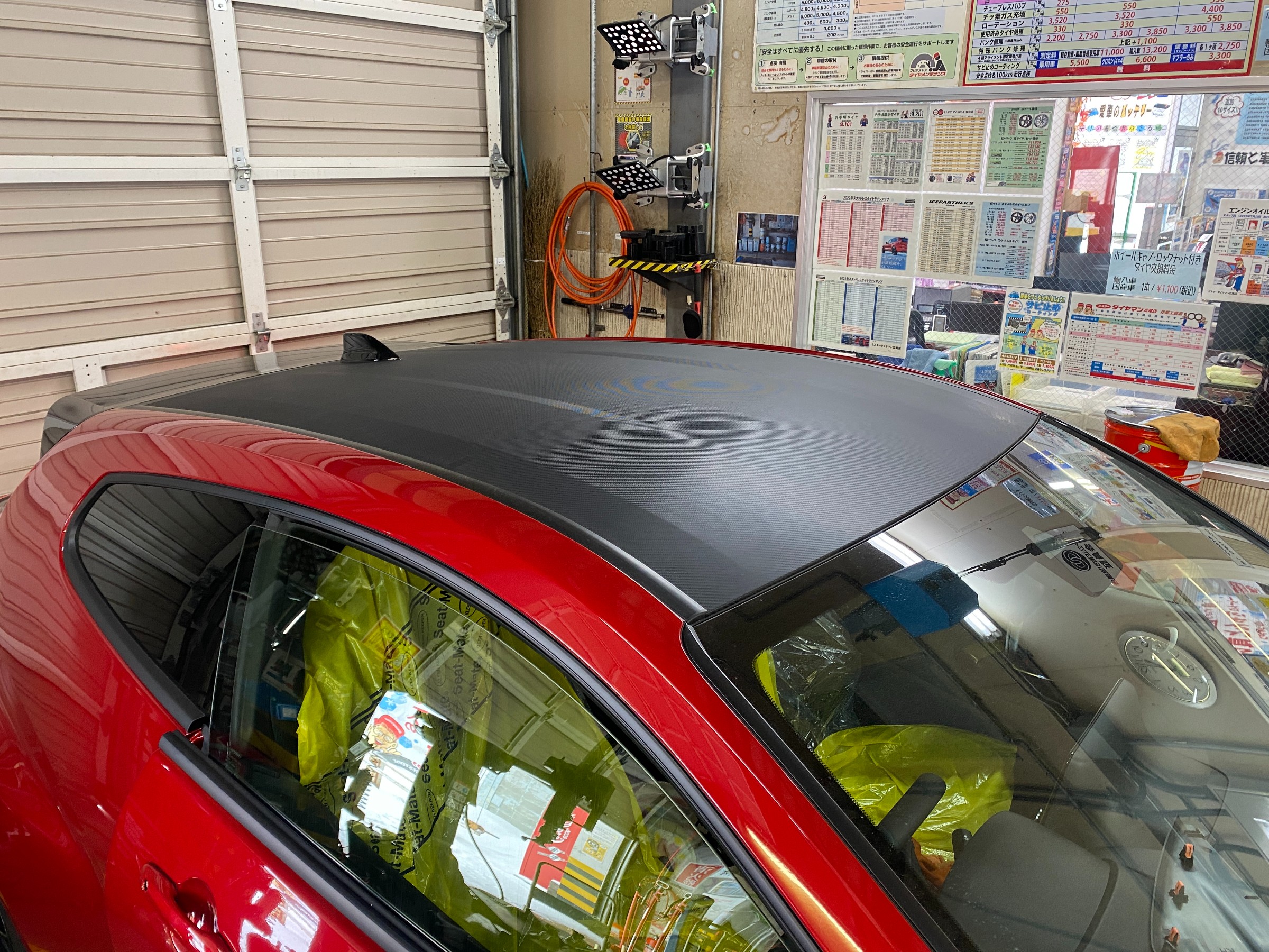 GRヤリスさん、納車前スタッドレスタイヤ＆TVキャンセラー＋レーザー