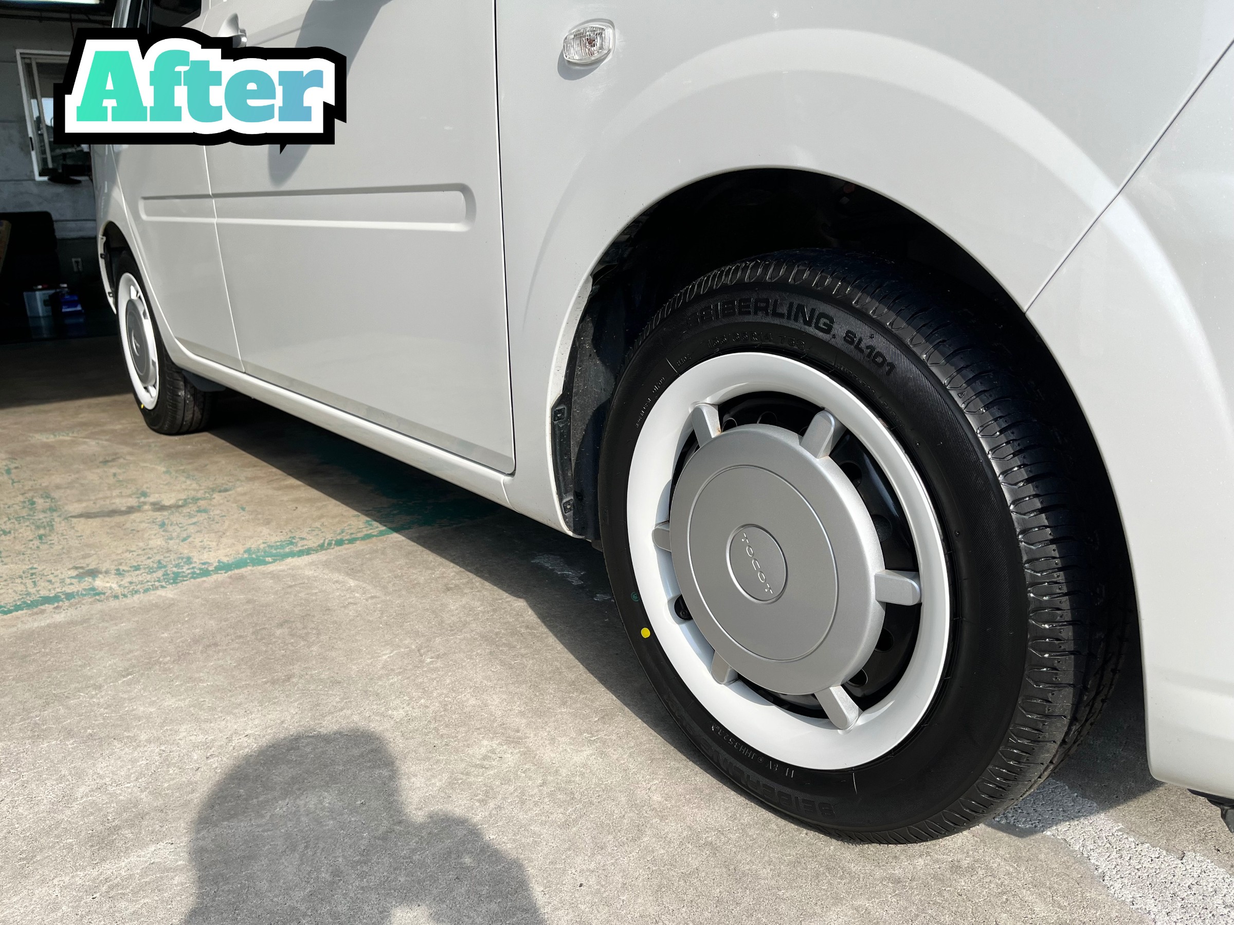 タ3 ダイハツ 純正ホイール 155/65R14 2020年 バリ山タイヤ付き ミラ 