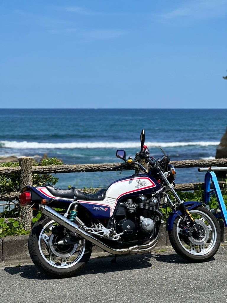 高萩の海とバイク
