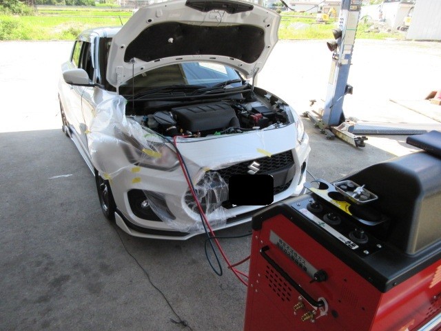 ZC33Sスイフトスポーツにエアコンマシーン・テリオスキッドプラグ交換