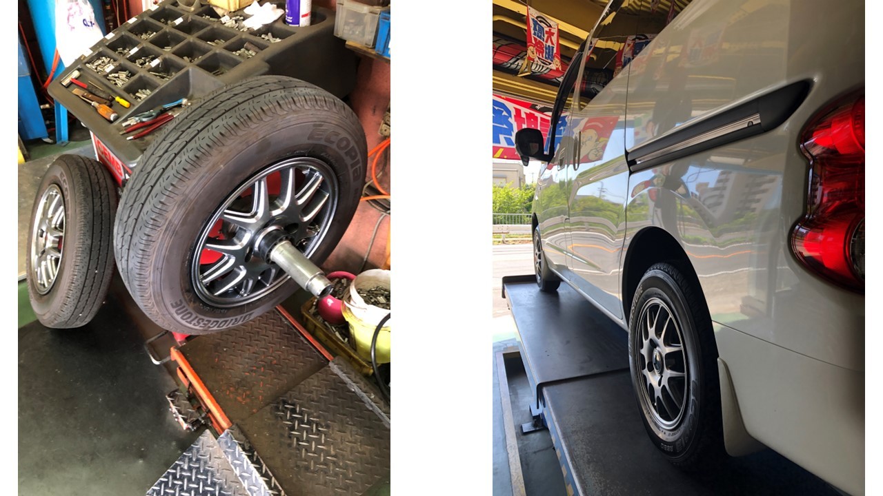 NV200にアルミホイール装着(^^♪ | 日産 ホイール タイヤ・ホイール