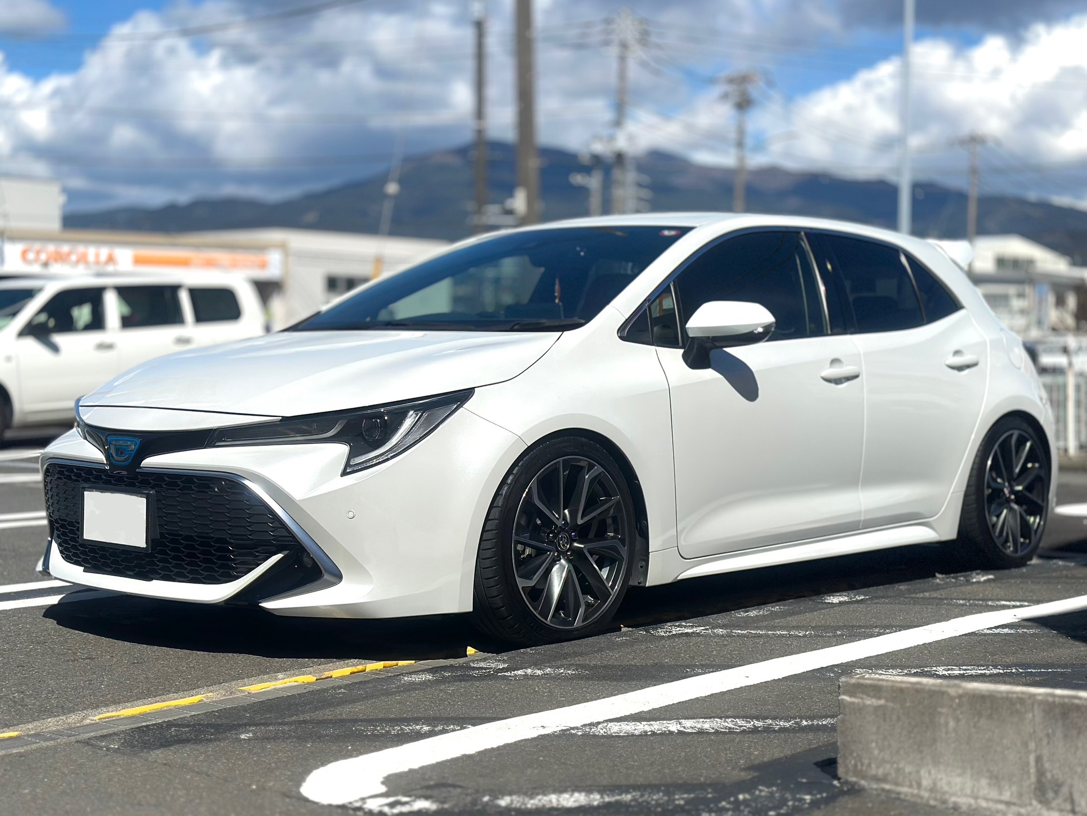 TOM'S カローラスポーツ 車高調 カローラスポーツ 【トムス車高調 エアロ マフラー 取付