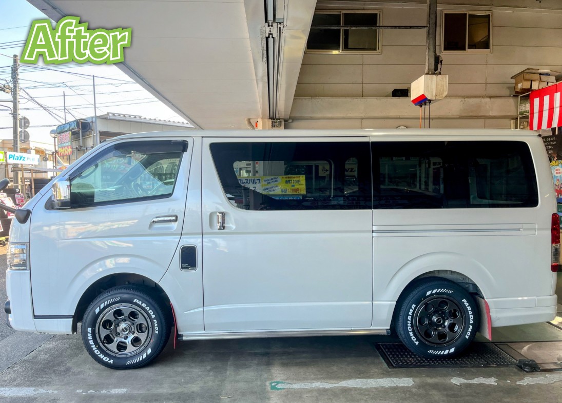 ハイエース　メーカー不明ホイール ☆トヨタ ハイエース タイヤとホイール交換☆ | トヨタ