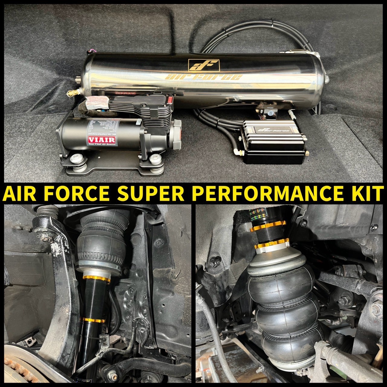 クラウンマジェスタに、エアサスキットと20インチアルミホイールを