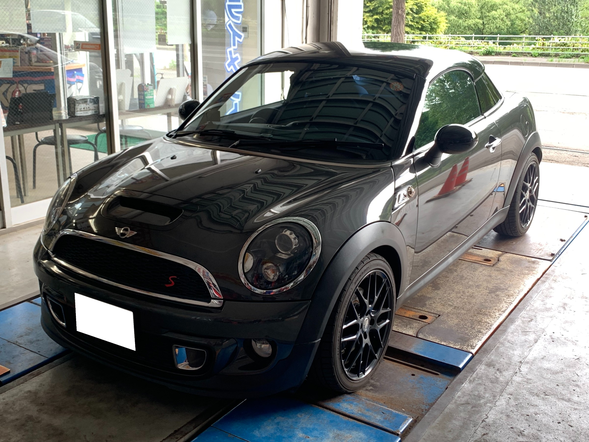 R58 ミニ クーパーS クーペ】持込車高調交換・ｱﾗｲﾒﾝﾄ調整