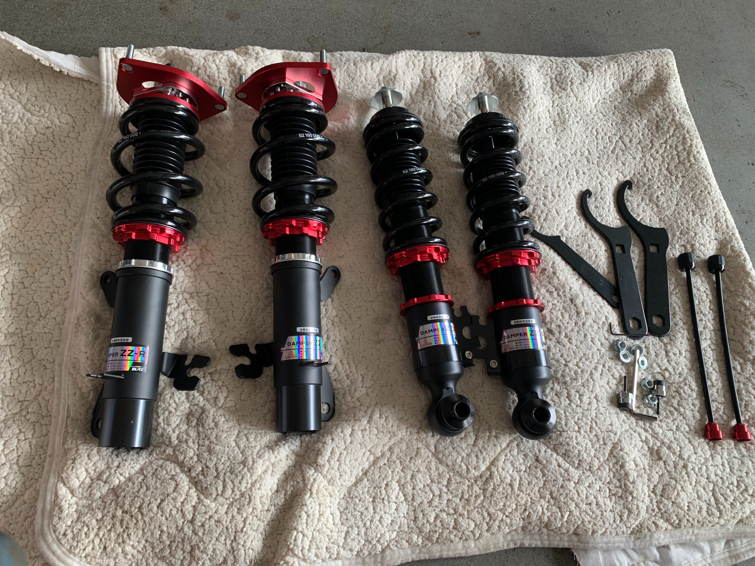 R58 ミニ クーパーS クーペ】持込車高調交換・ｱﾗｲﾒﾝﾄ調整