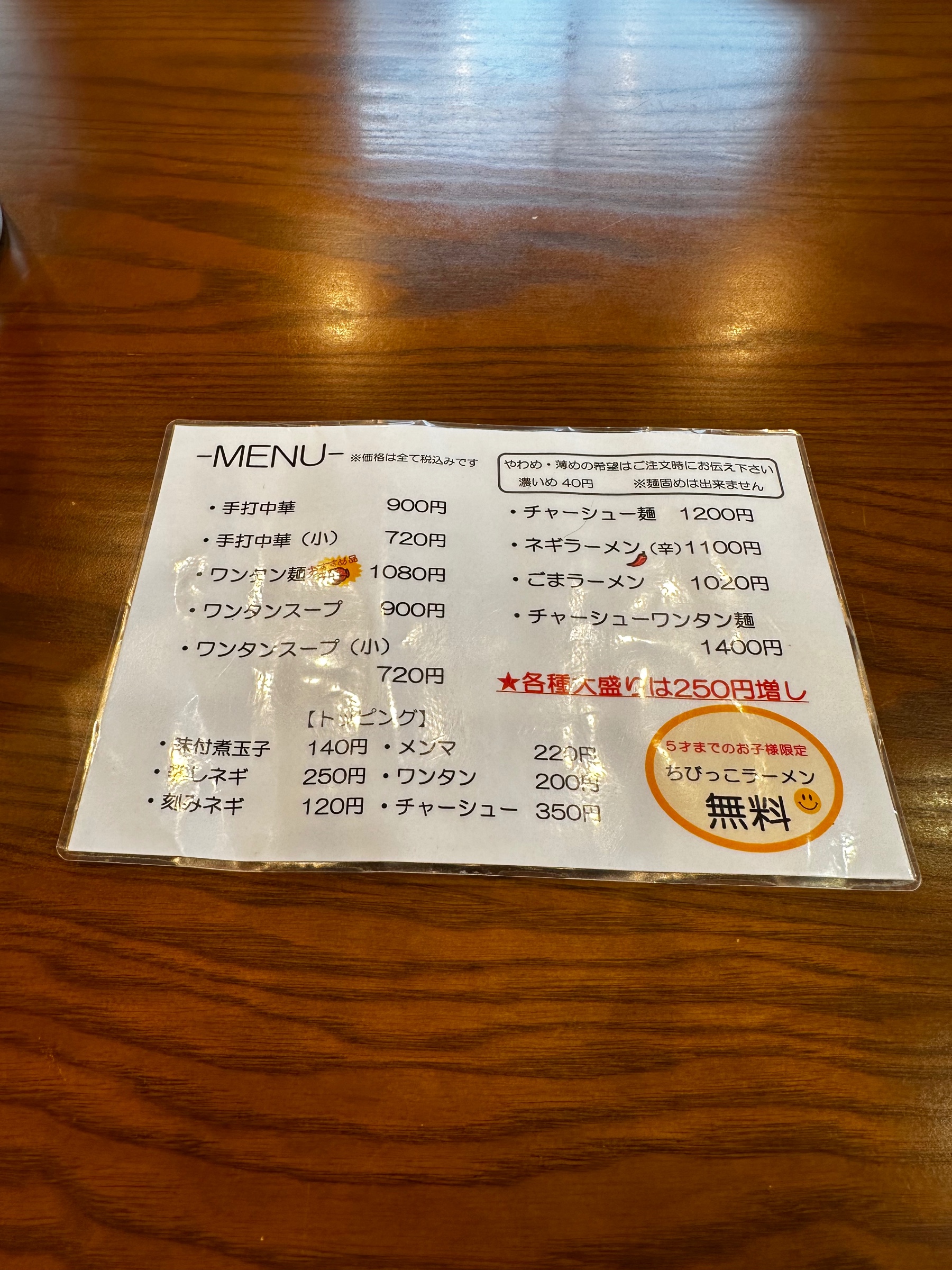メニュー
