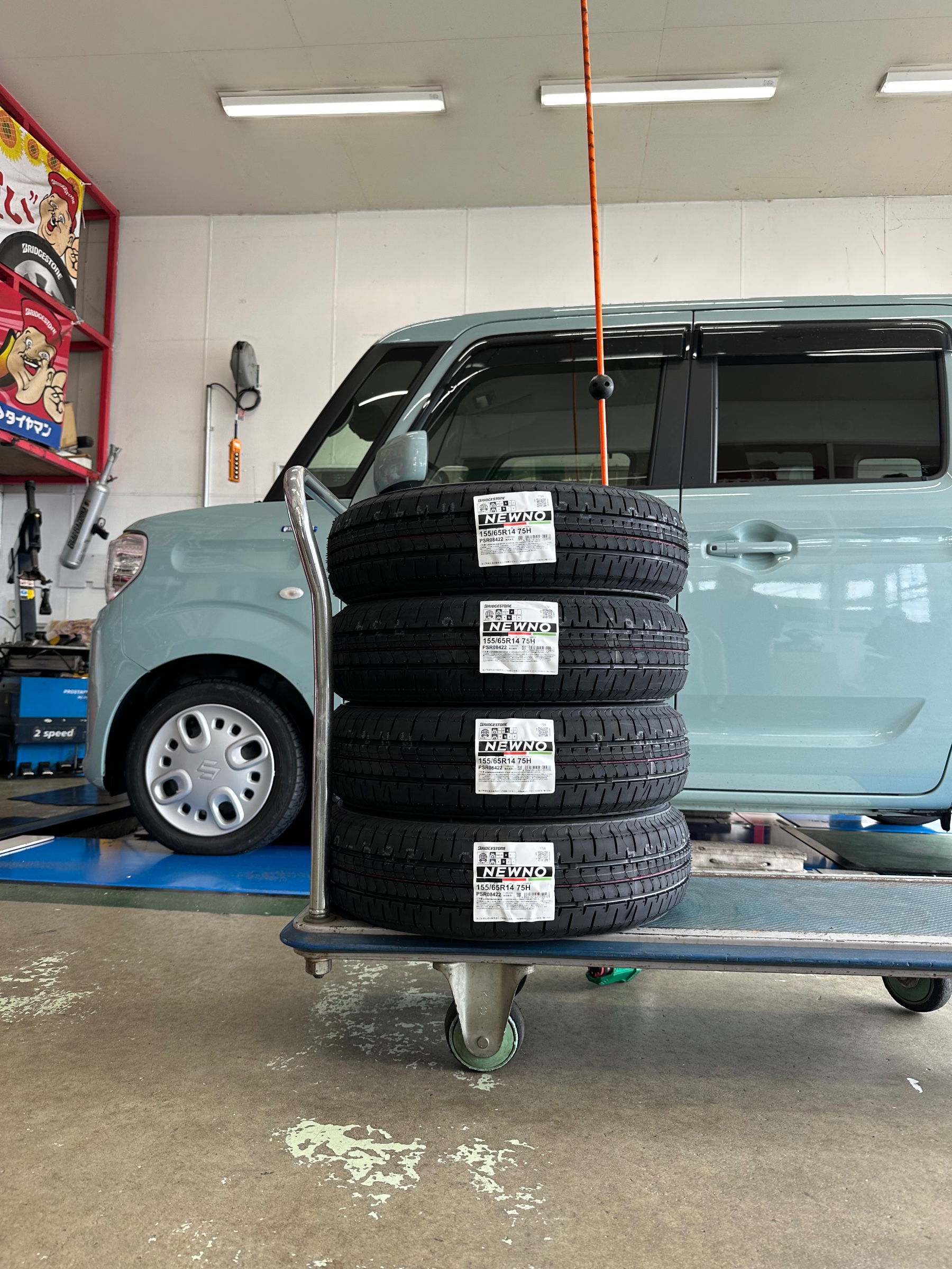 送料無料　155/65R14 スペーシア取外 スズキ スペーシア タイヤ交換作業 | スズキ タイヤ タイヤ・ホイール