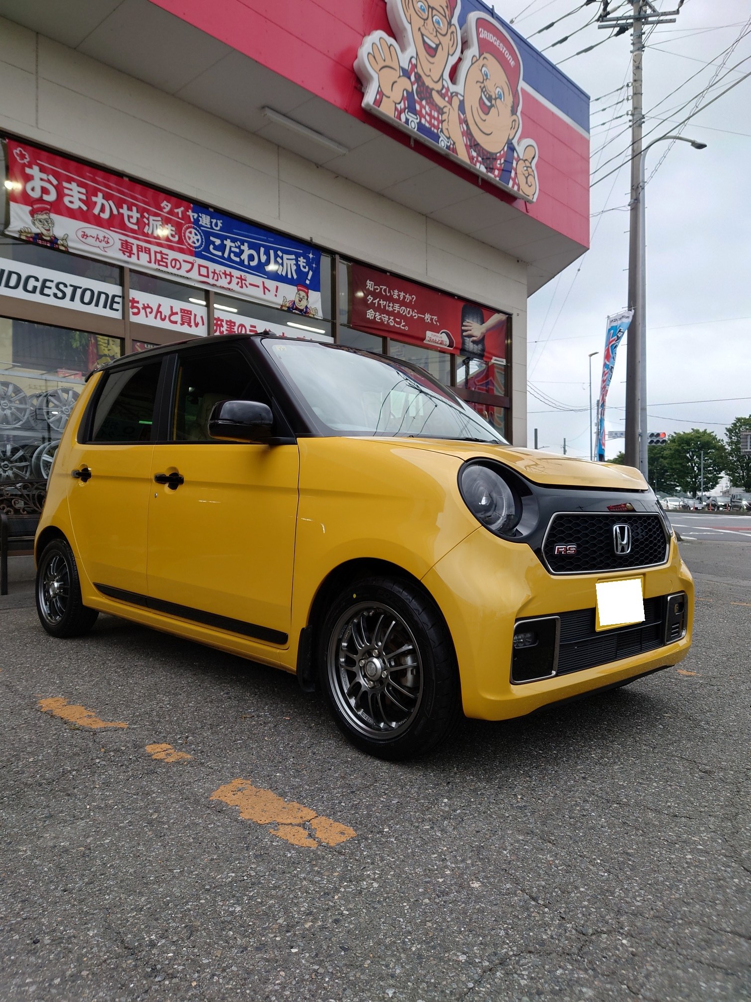タイヤ交換】ホンダ N-ONEにブリヂストン NEWポテンザ アドレナリン