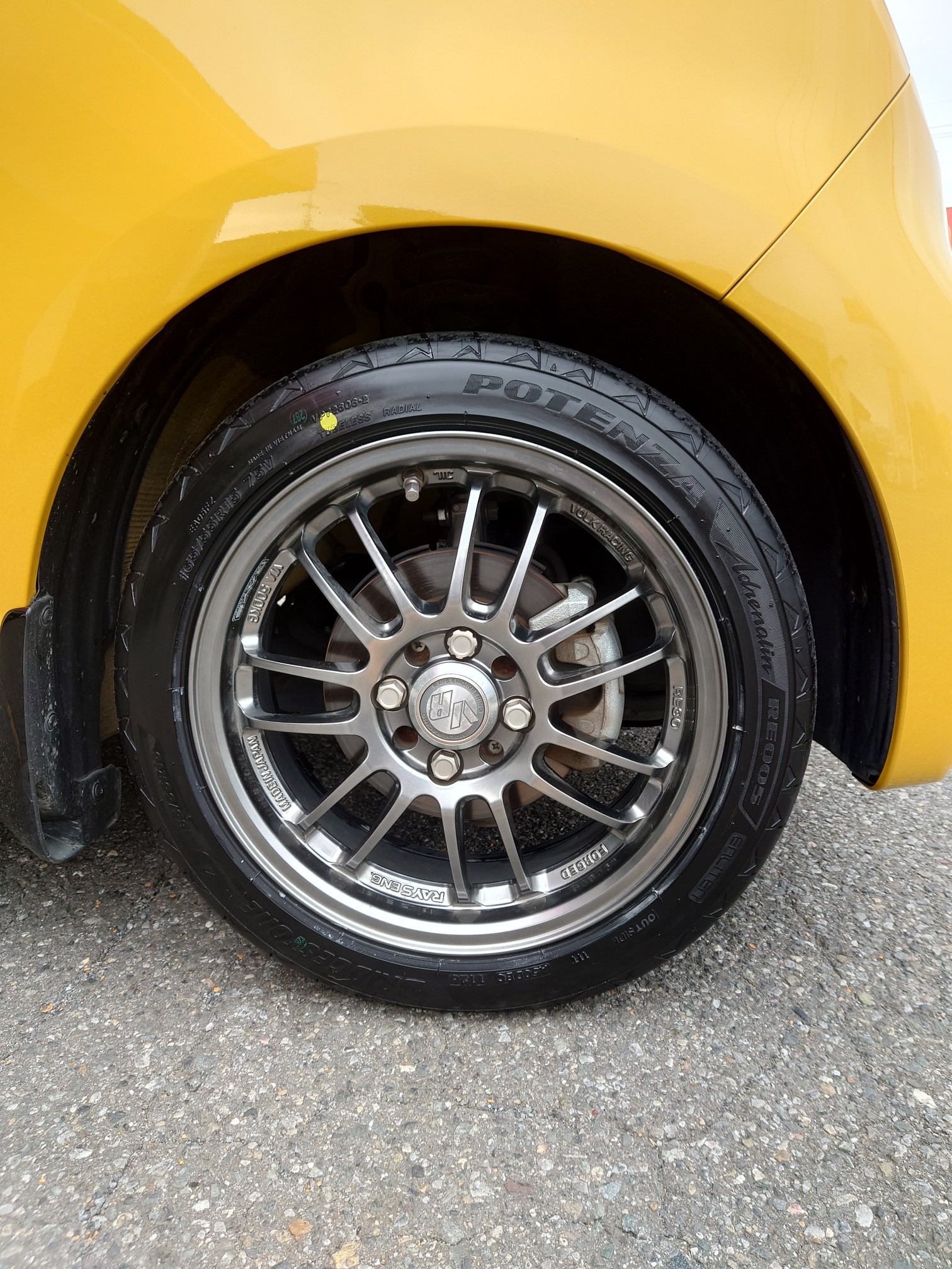 タイヤ交換】ホンダ N-ONEにブリヂストン NEWポテンザ アドレナリン