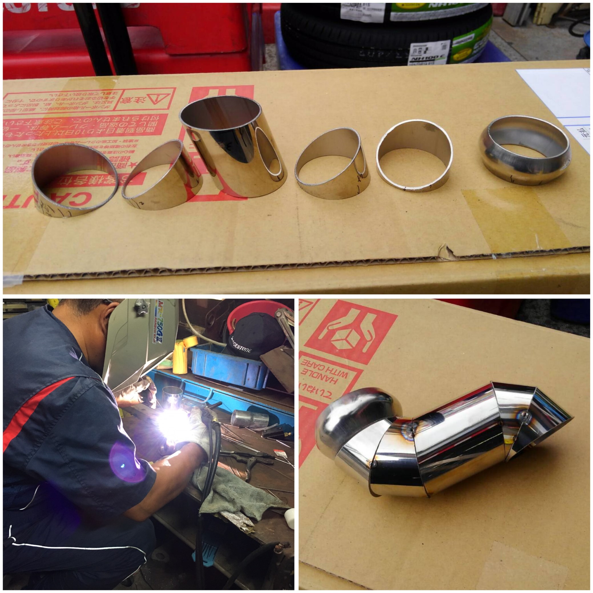 タイヤ屋ですがマフラー加工＆製作も当店にお任せください！(*^0ﾟ)v  