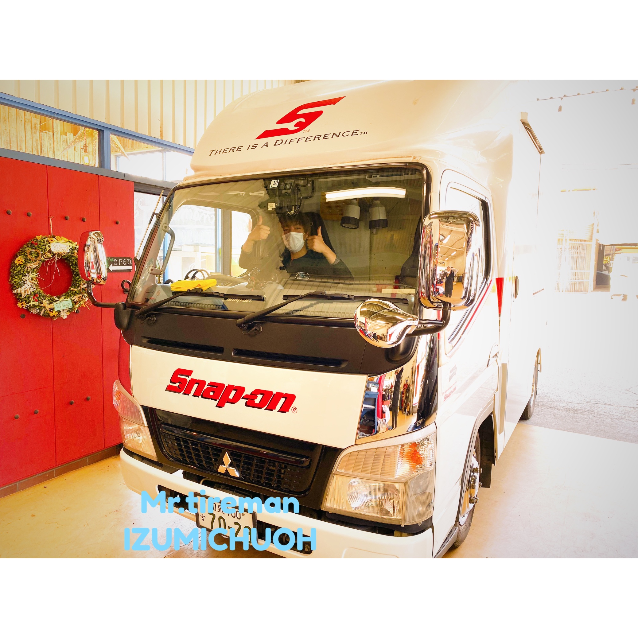 Snap On Tools トラック入庫 三菱 キャンター タイヤ タイヤ ホイール関連 商用車用タイヤ交換 スタッフ日記 ミスタータイヤマン 和泉中央 ブリヂストンのタイヤ専門店